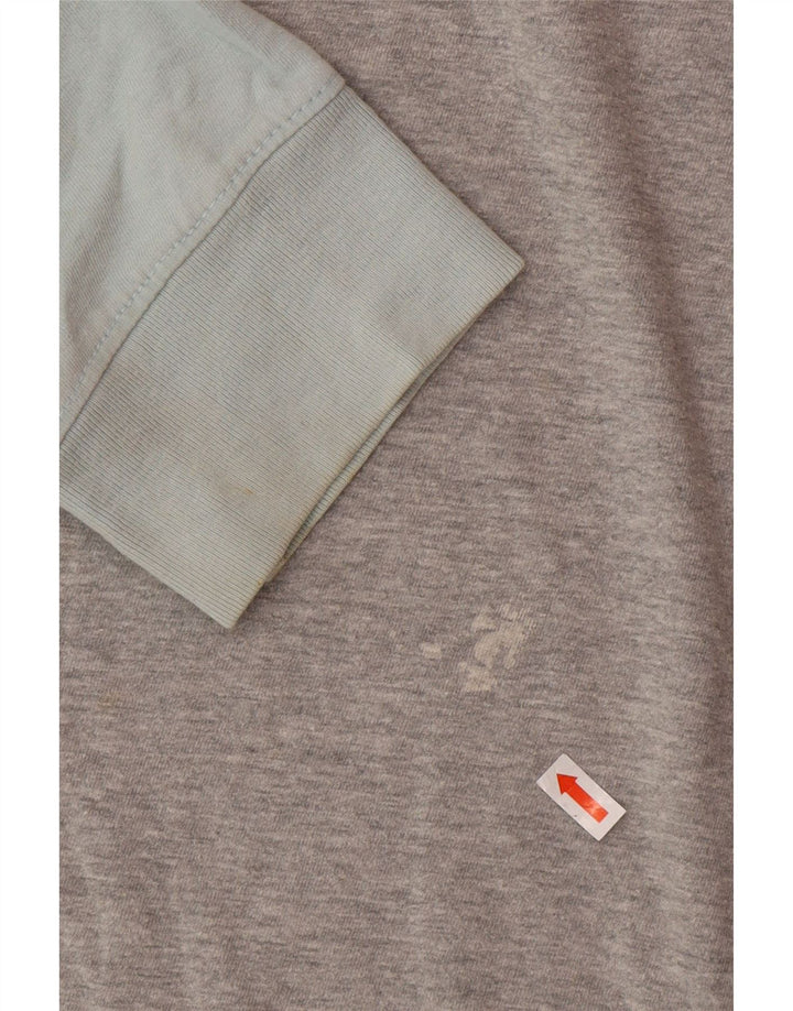 Fat Face Mens Top Long Sleeve Medium Grey Colourblock Cotton