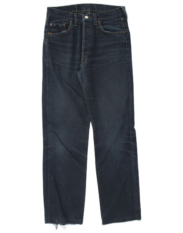 Levi's Womens 501 Straight Jeans W29 L28 Navy Blue Cotton