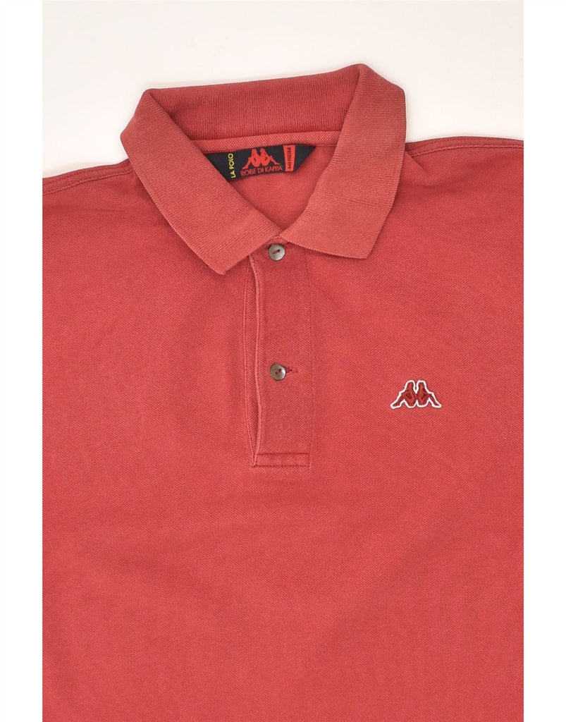 KAPPA Mens Polo Shirt Medium Red Cotton | Vintage Kappa | Thrift | Second-Hand Kappa | Used Clothing | Messina Hembry 