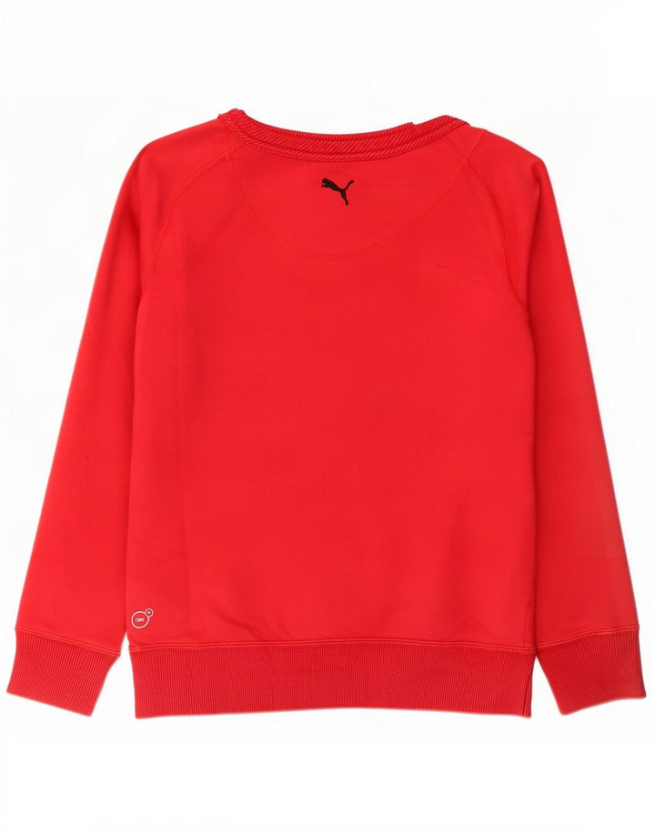 Puma Womens Graphic Sweatshirt Jumper UK 10 Small Red Cotton