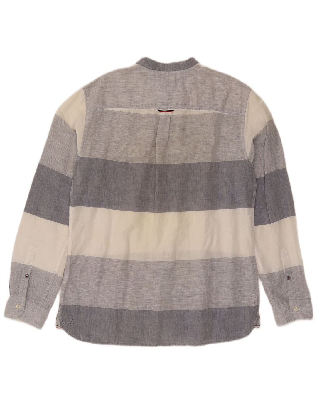 Tommy Hilfiger Mens Regular Fit Shirt Large Multicoloured Striped Linen
