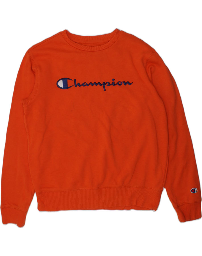 CHAMPION Boys Graphic Sweatshirt Jumper 14-15 Years Large Red Cotton | Vintage Champion | Thrift | Second-Hand Champion | Used Clothing | Messina Hembry 