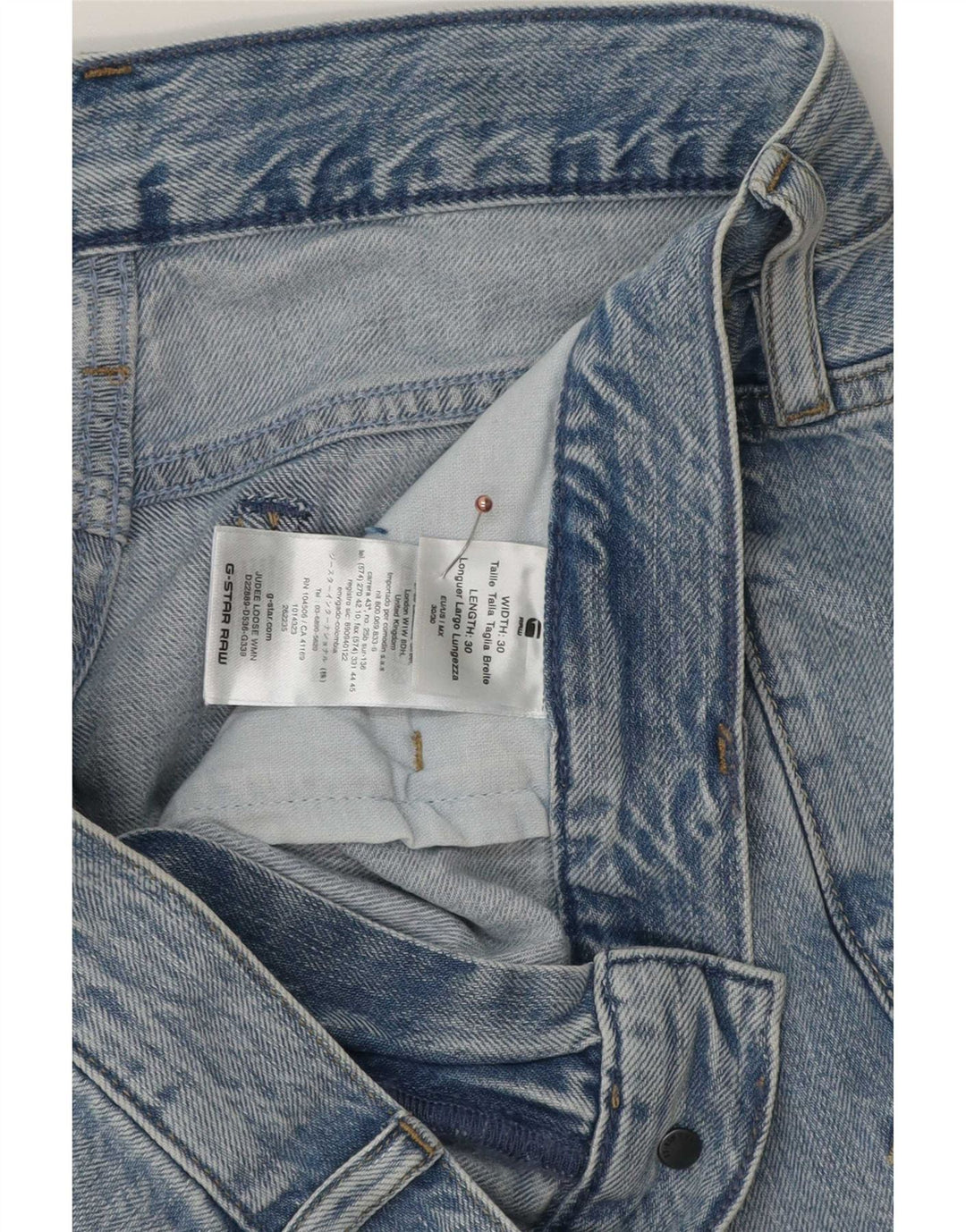 G-Star Mens Judee Loose Jeans W30 L30 Blue Cotton