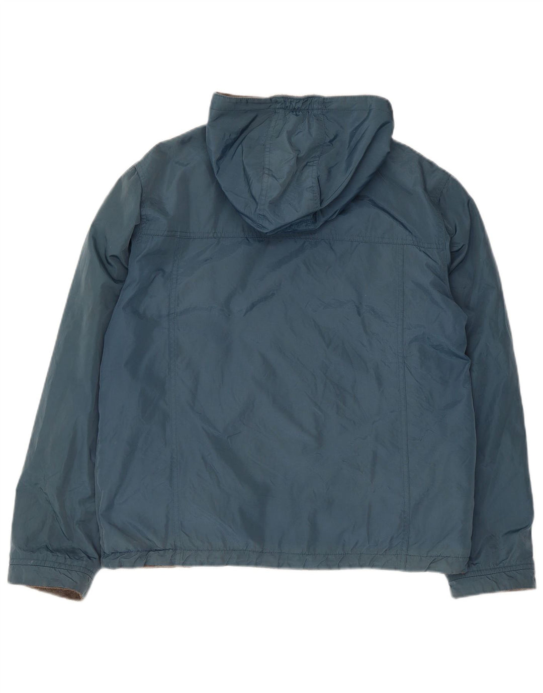 Woolrich Boys Hooded Reversible Jacket 13-14 Years Blue Nylon