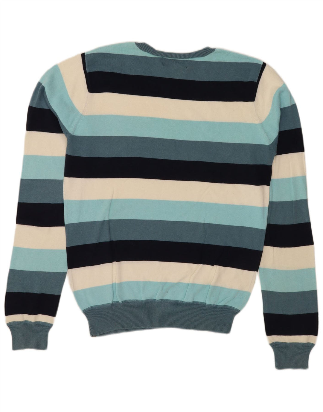 Hurley Mens Crew Neck Jumper Sweater Medium Multicoloured Striped Cotton