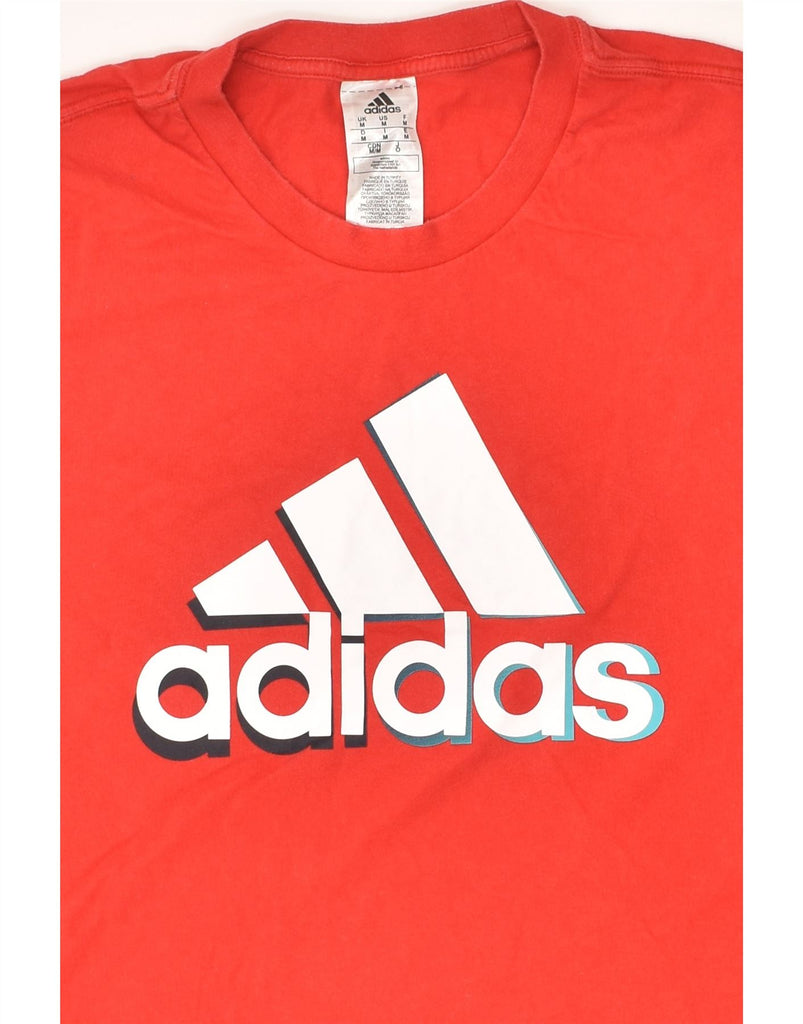 ADIDAS Mens Graphic T-Shirt Top Medium Red Cotton | Vintage Adidas | Thrift | Second-Hand Adidas | Used Clothing | Messina Hembry 