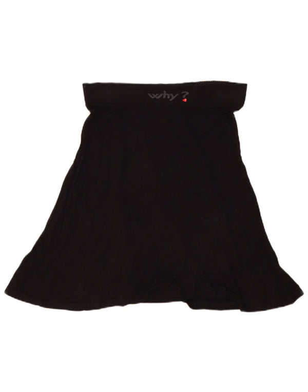 Desigual Womens Graphic A-Line Skirt W32 Large  Black Floral