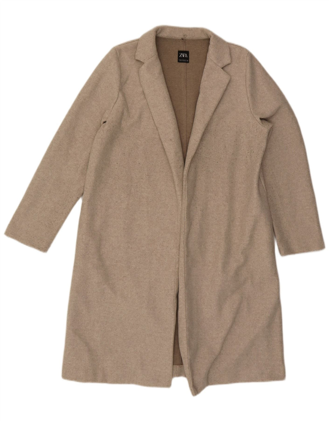 Zara Womens Open Overcoat UK 18 XL Beige