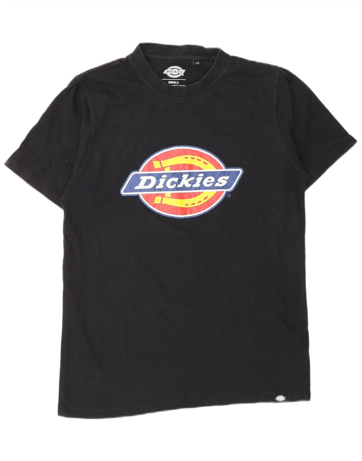 DICKIES Mens Graphic T-Shirt Top Small Black Cotton