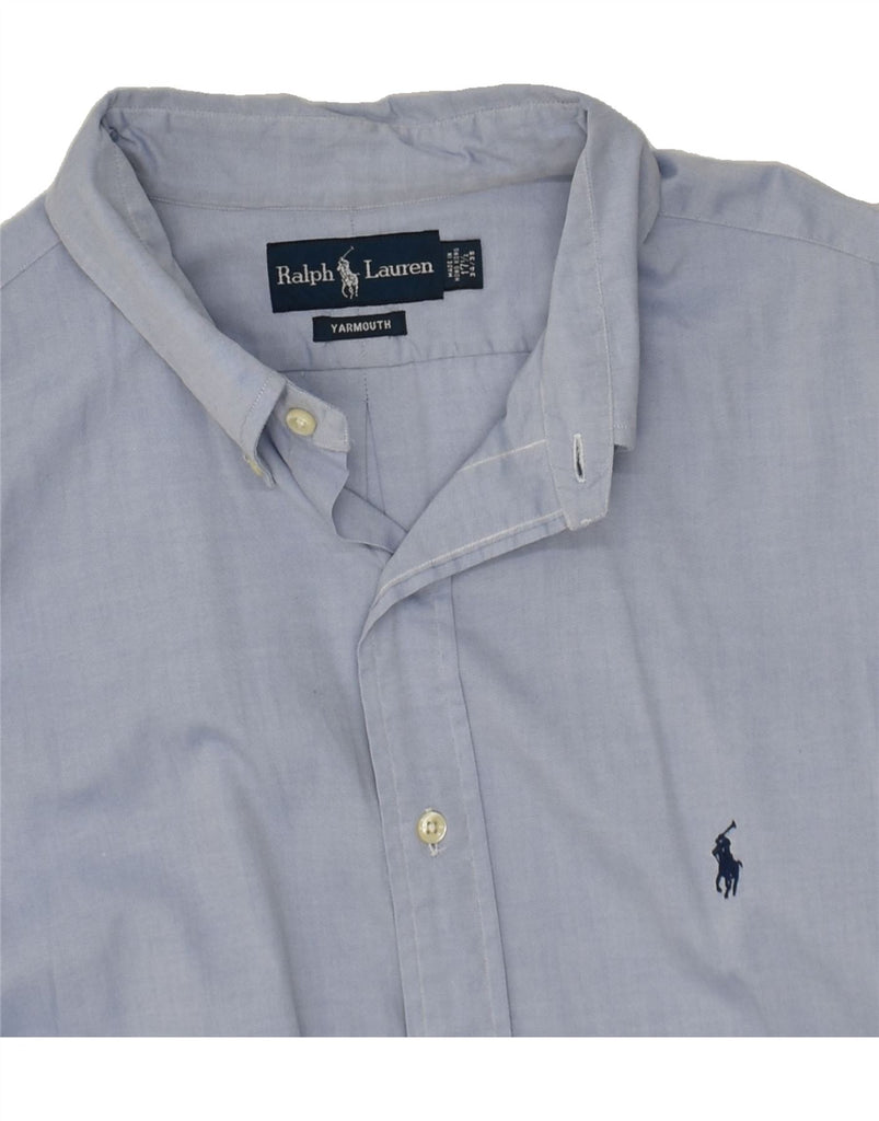 RALPH LAUREN Mens Yarmouth Shirt Size 17 1/2 XL Blue Cotton Vintage Ralph Lauren and Second-Hand Ralph Lauren from Messina Hembry 