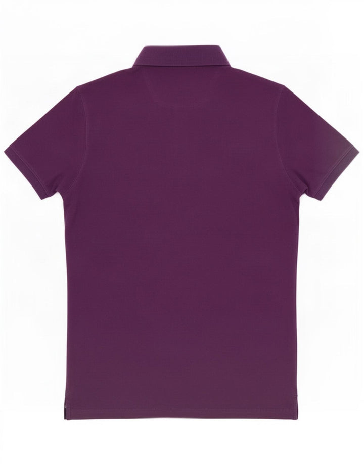 Massimo Dutti Mens Polo Shirt Medium Purple Cotton