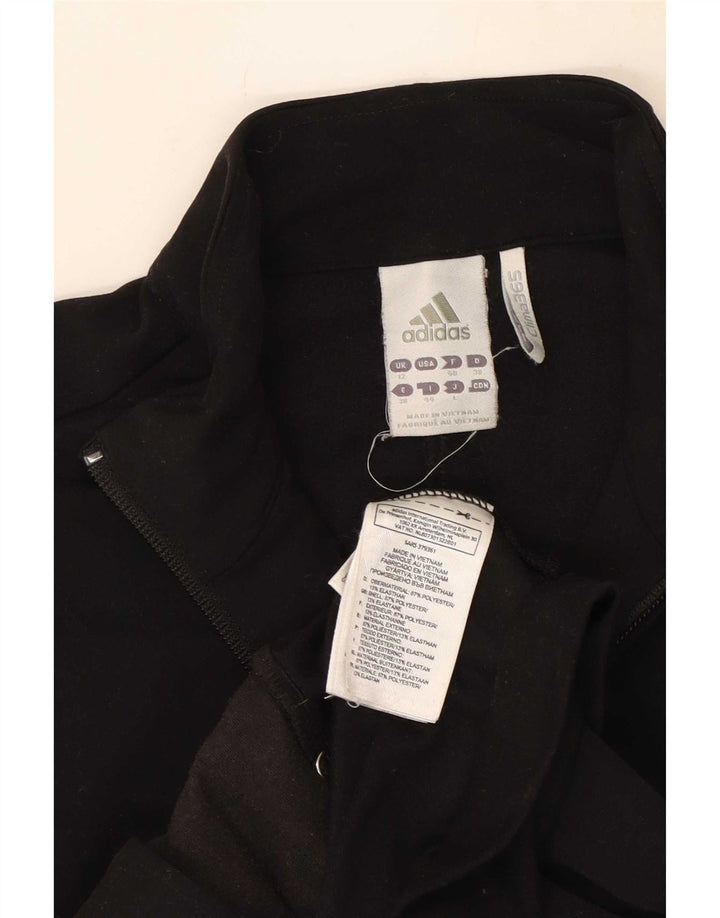Adidas Womens Clima 365 Tracksuit Top Jacket UK 12 Medium Black Polyester