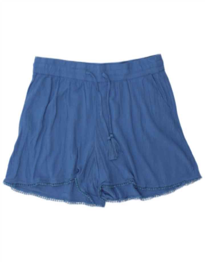 Marks & Spencer Womens Sport Shorts UK 12 Medium  Blue Viscose