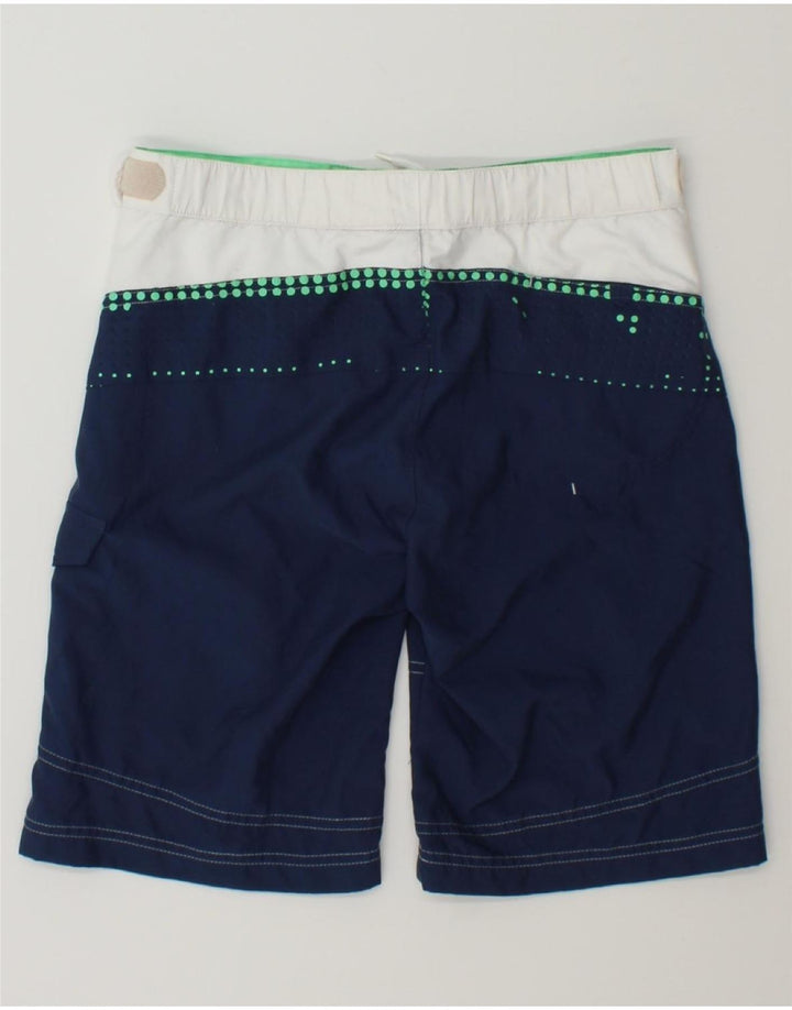 NIKE Boys Swimming Shorts 10-11 Years Medium Navy Blue Colourblock Vintage Nike and Second-Hand Nike from Messina Hembry 
