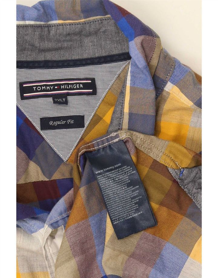 Tommy Hilfiger Mens Tall Regular Fit Shirt 2XL Multicoloured Check Cotton