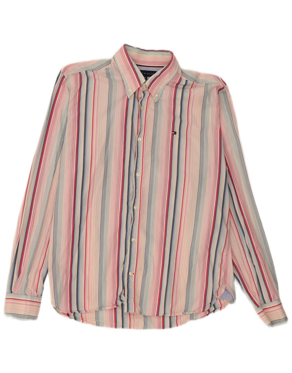 Tommy Hilfiger Mens Shirt Medium Multicoloured Striped Cotton
