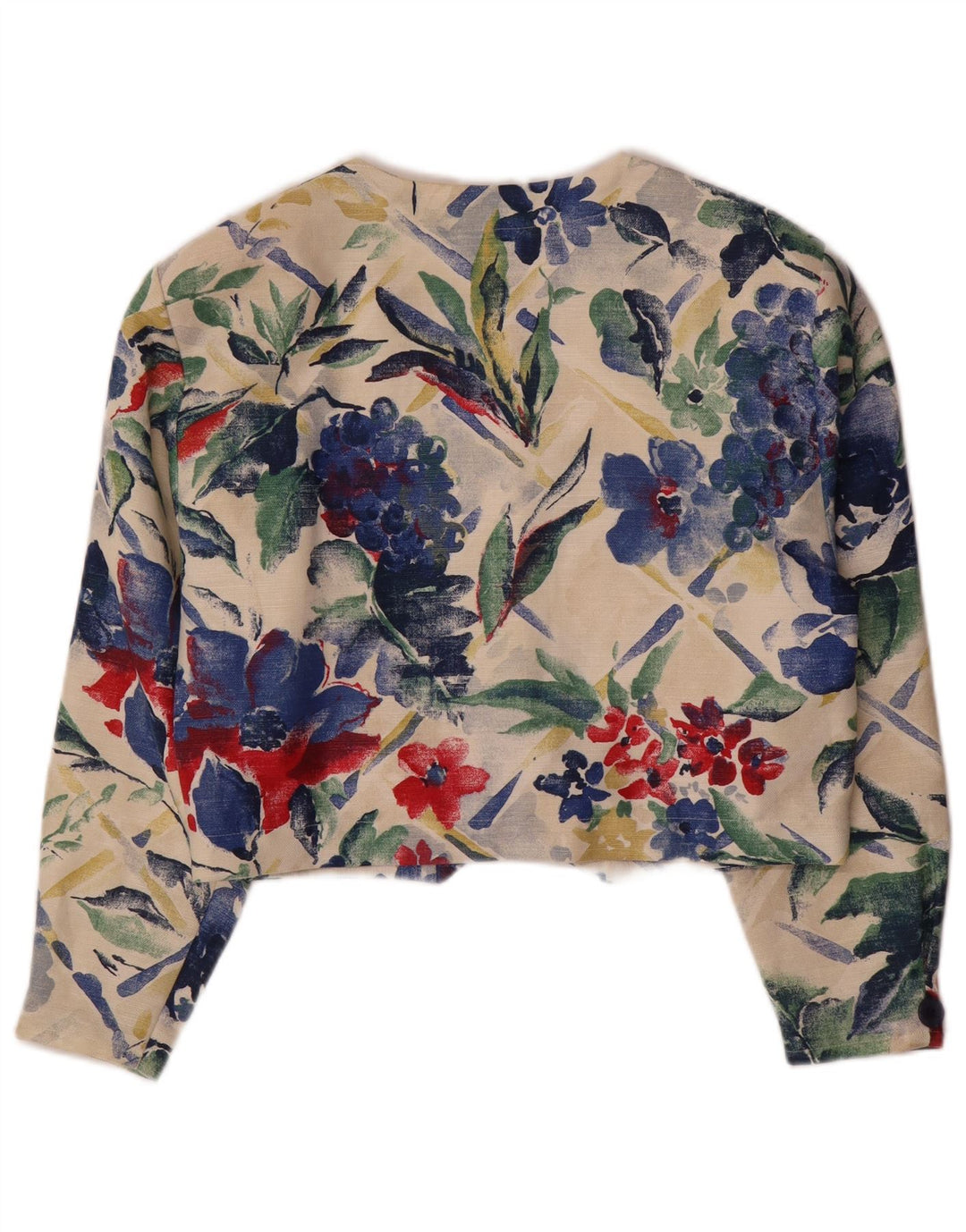 BONITA Womens Crop 4 Button Blazer Jacket UK 10 Small Multicoloured Floral