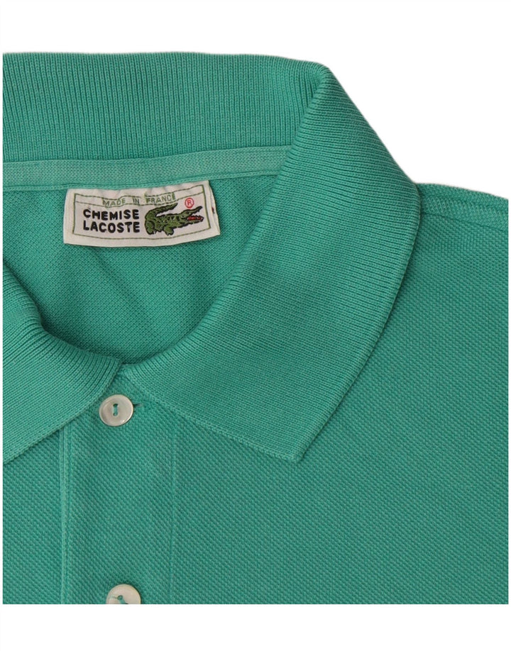Lacoste Mens Polo Shirt Size 4 Medium Turquoise Cotton