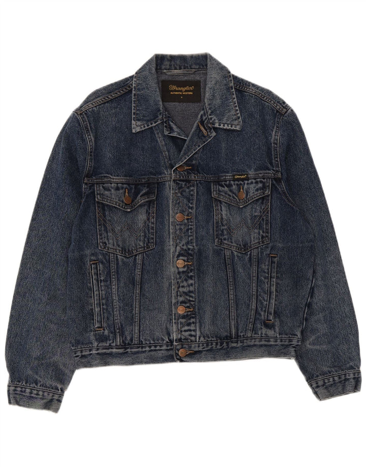 Wrangler Mens Denim Jacket UK 36 Small Blue Cotton