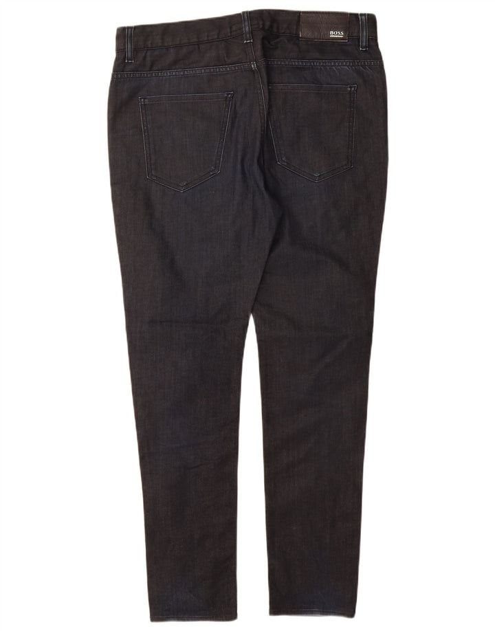 Hugo Boss Mens Skinny Jeans W34 L30 Navy Blue Cotton