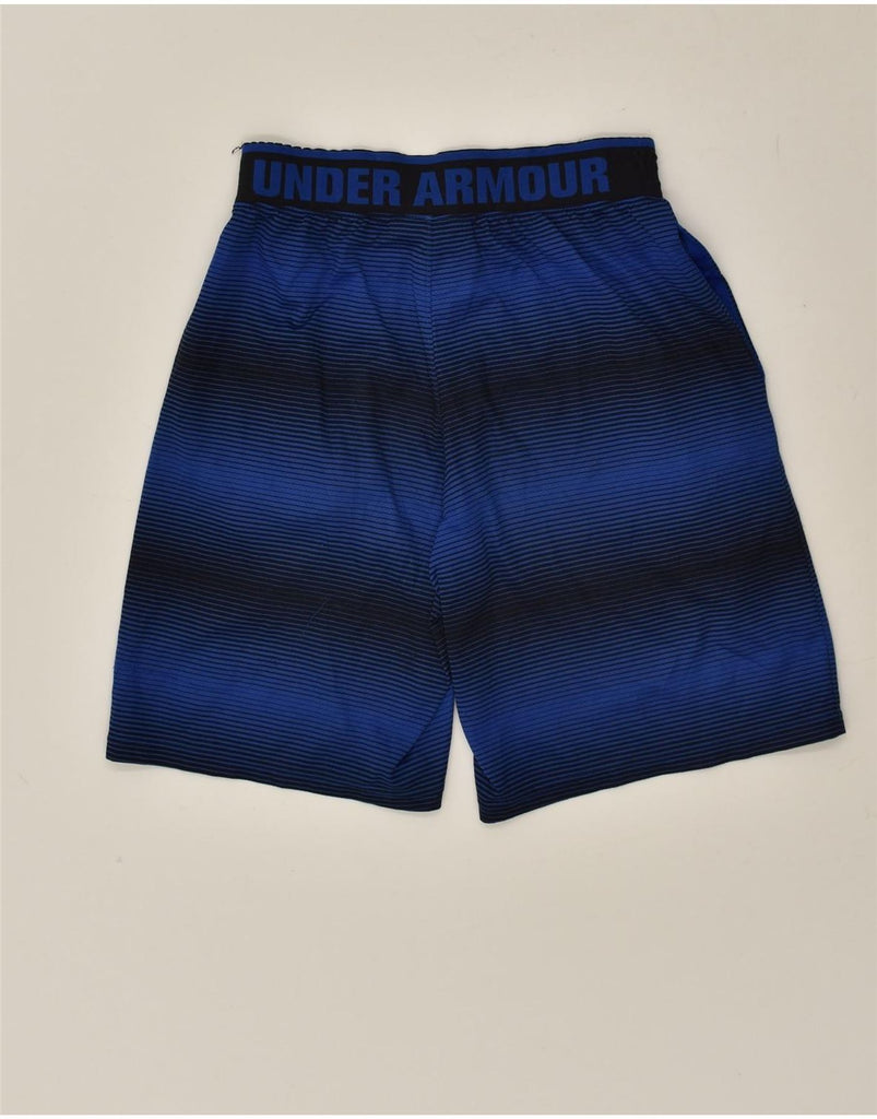 UNDER ARMOUR Mens Loose Fit Sport Shorts Small Navy Blue Striped | Vintage Under Armour | Thrift | Second-Hand Under Armour | Used Clothing | Messina Hembry 