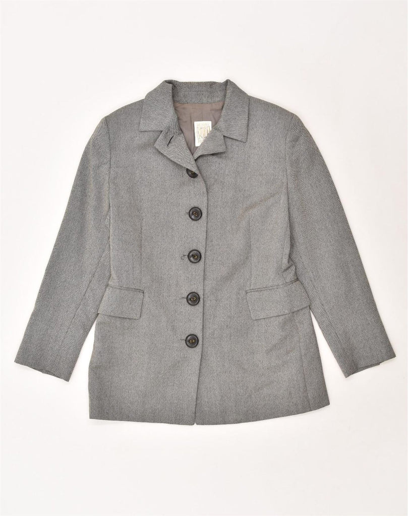 FERRE Womens 5 Button Blazer Jacket UK 18 XL Grey | Vintage Ferre | Thrift | Second-Hand Ferre | Used Clothing | Messina Hembry 