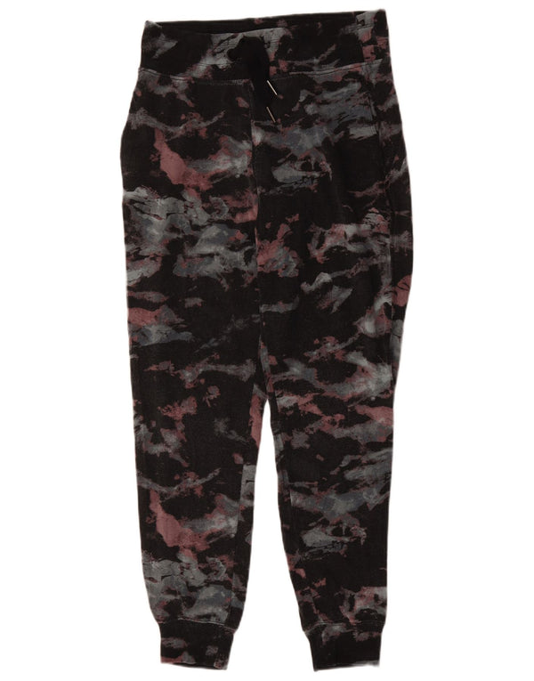 Athleta Womens Tracksuit Trousers Joggers UK 10 Small Black Camouflage