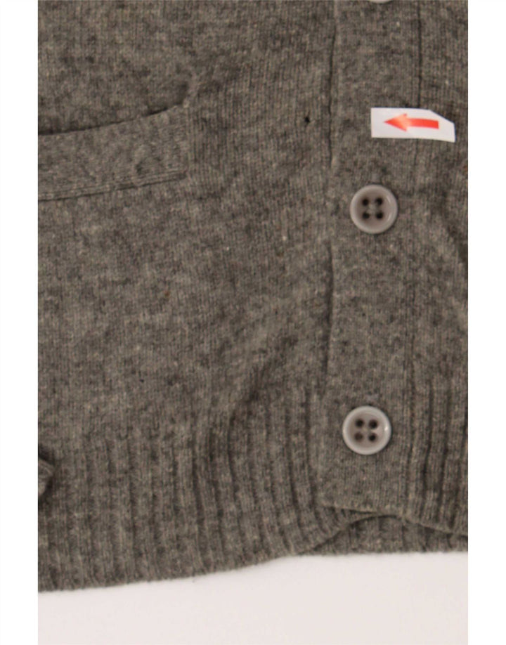 Penguin Mens Cardigan Sweater Medium Grey Lambswool