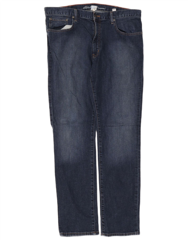Eddie Bauer Mens Slim Jeans W36 L32 Navy Blue Cotton