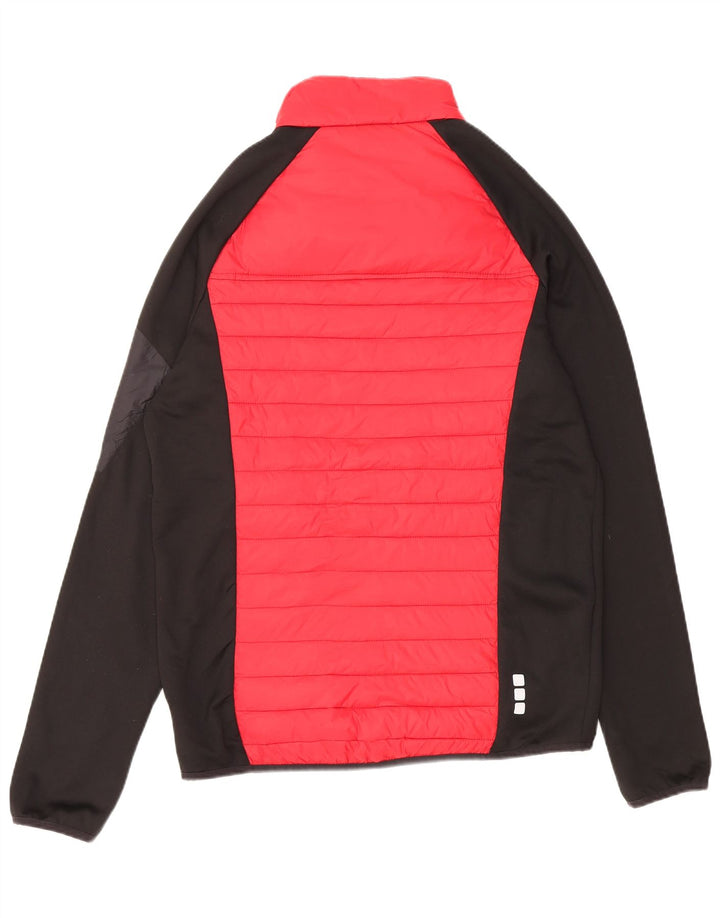 Elevate Mens Zip Padded Bomber Jacket UK 38 Medium Red Colourblock Nylon