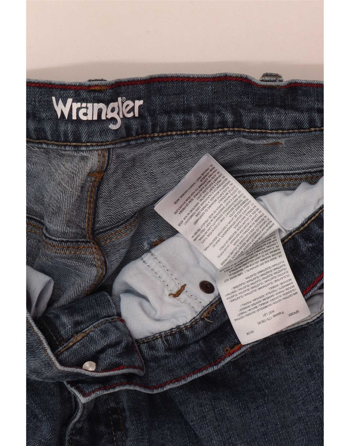 Wrangler Mens Regular Straight Jeans W38 L32 Blue Cotton