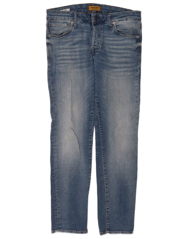 Jack & Jones Mens GLENN Slim Jeans W32 L30 Blue Cotton