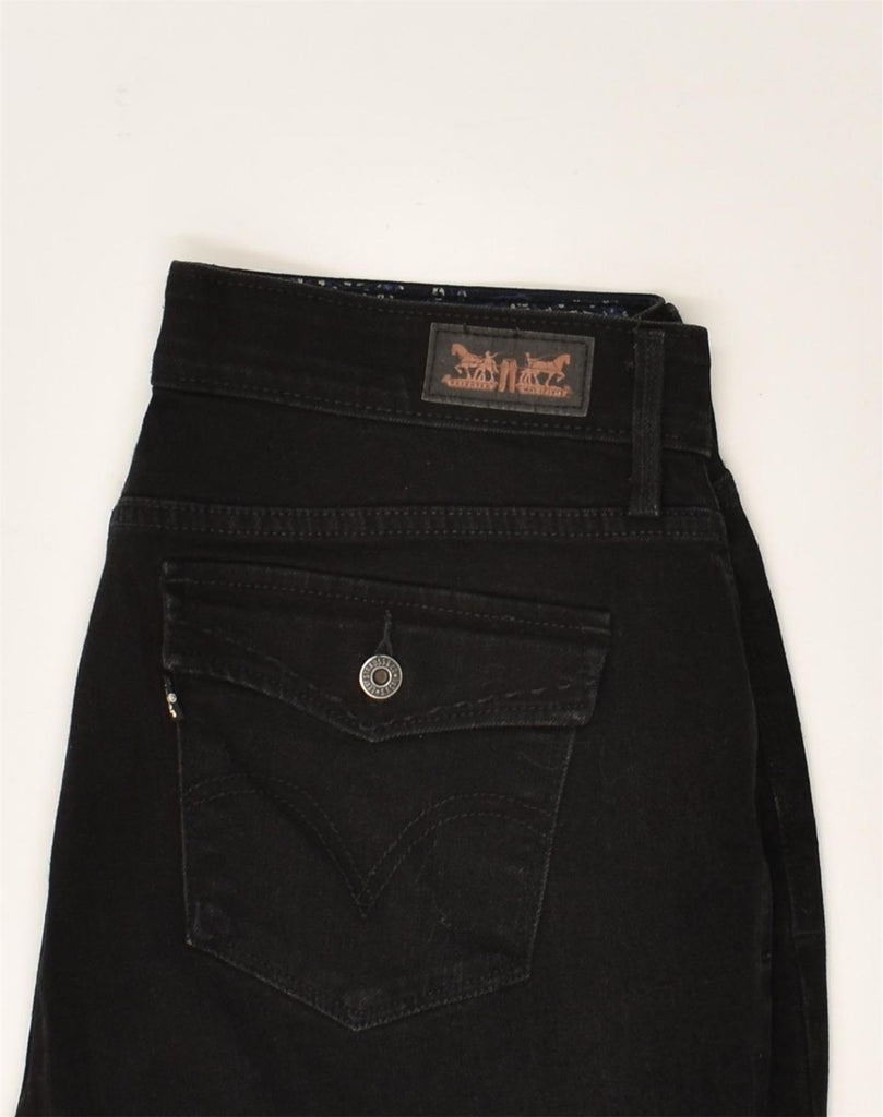 LEVI'S Womens Straight Jeans US 10 Large W32 L31  Black Cotton | Vintage Levi's | Thrift | Second-Hand Levi's | Used Clothing | Messina Hembry 