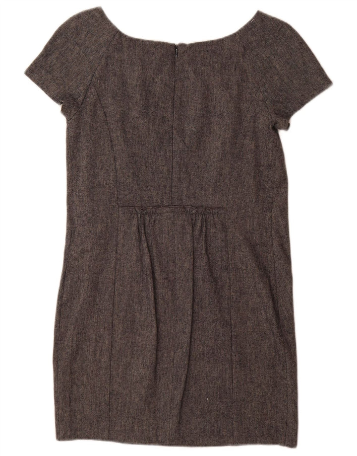Zara Womens Shift Dress UK 6 XS Grey Flecked Viscose
