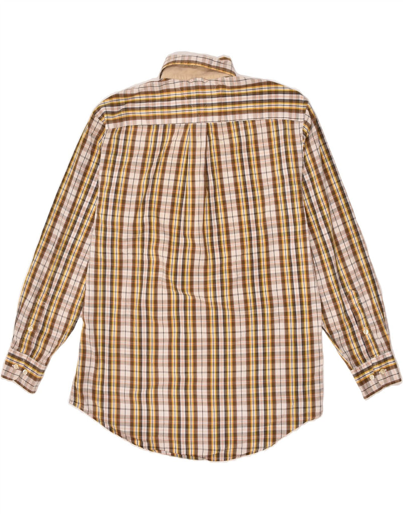 TOMMY HILFIGER Mens Shirt Small Brown Check Cotton | Vintage Tommy Hilfiger | Thrift | Second-Hand Tommy Hilfiger | Used Clothing | Messina Hembry 