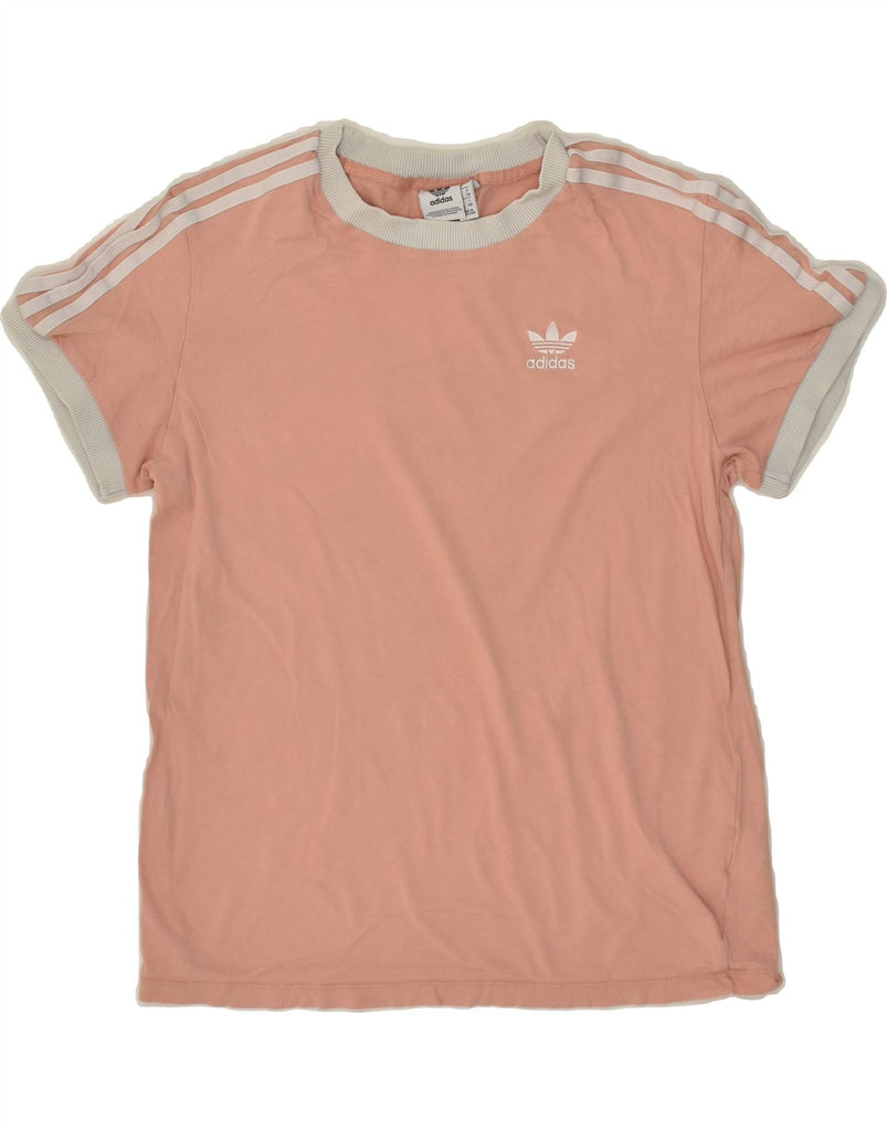 ADIDAS Womens Loose Fit Graphic T-Shirt Top UK 8 Small  Pink Cotton | Vintage Adidas | Thrift | Second-Hand Adidas | Used Clothing | Messina Hembry 