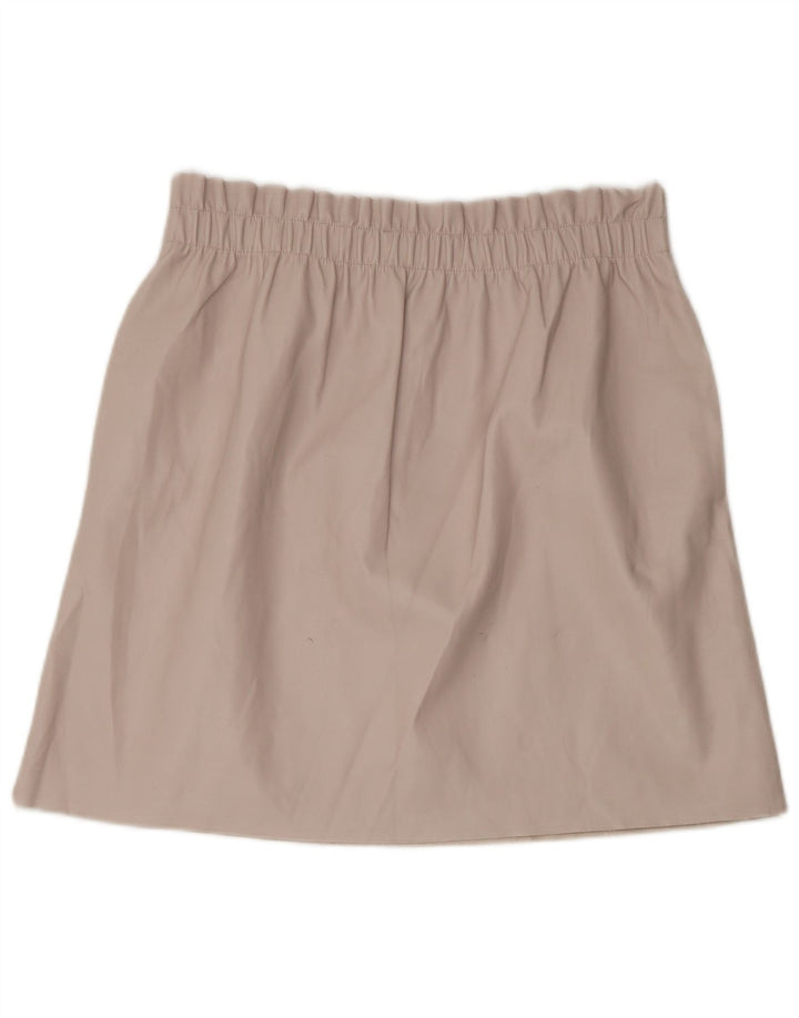 ZARA Womens Faux Leather Mini Skirt Large W30 Pink Polyurethane