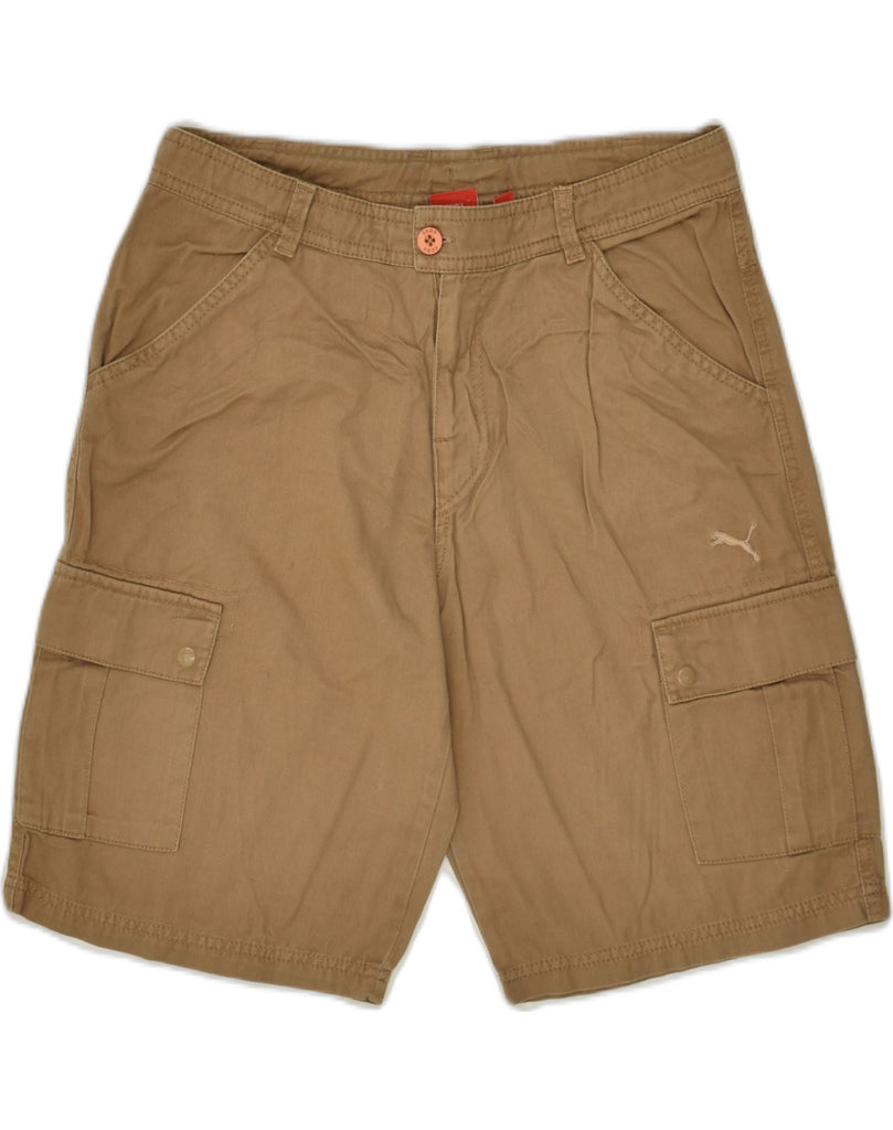 PUMA Boys Cargo Shorts 11-12 Years W28 Khaki Cotton | Vintage Puma | Thrift | Second-Hand Puma | Used Clothing | Messina Hembry 