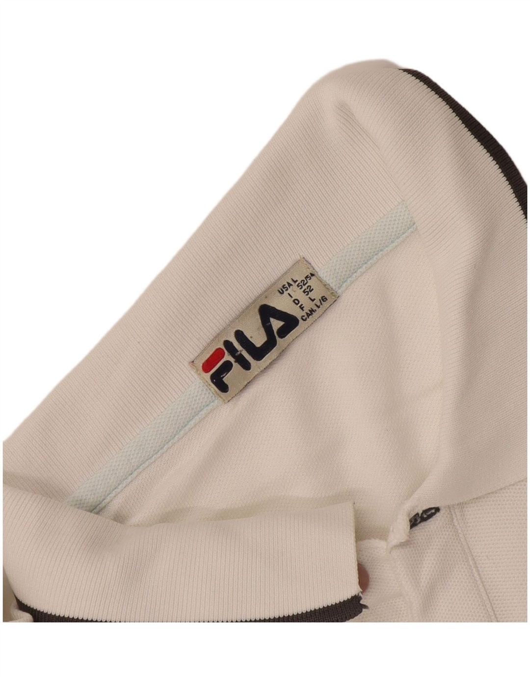 Fila Mens Polo Shirt IT 52 Large White