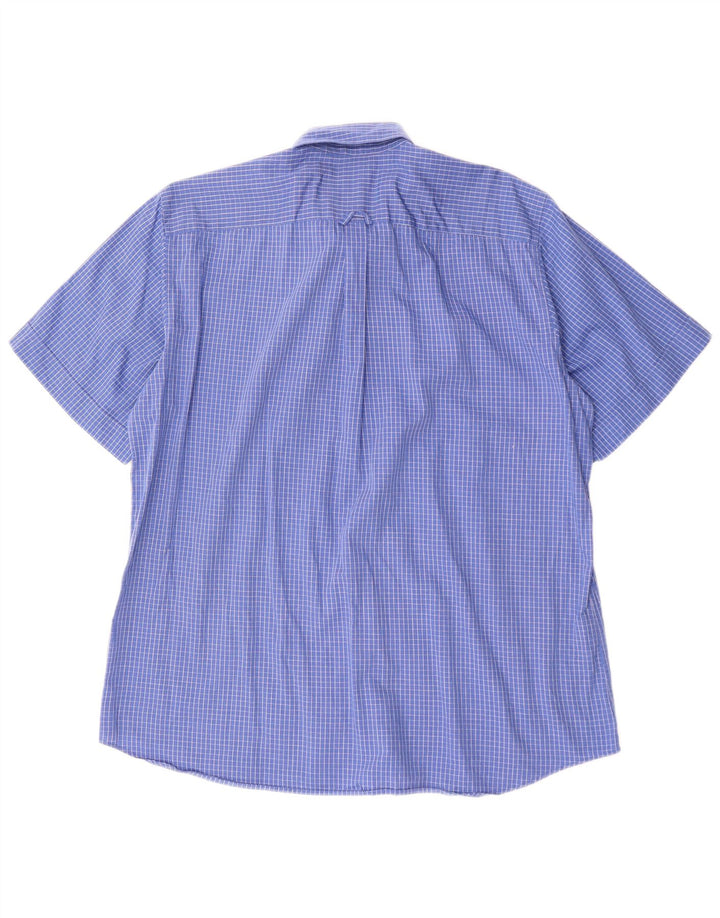 Daniel Hechter Mens Short Sleeve Shirt XL Blue Check