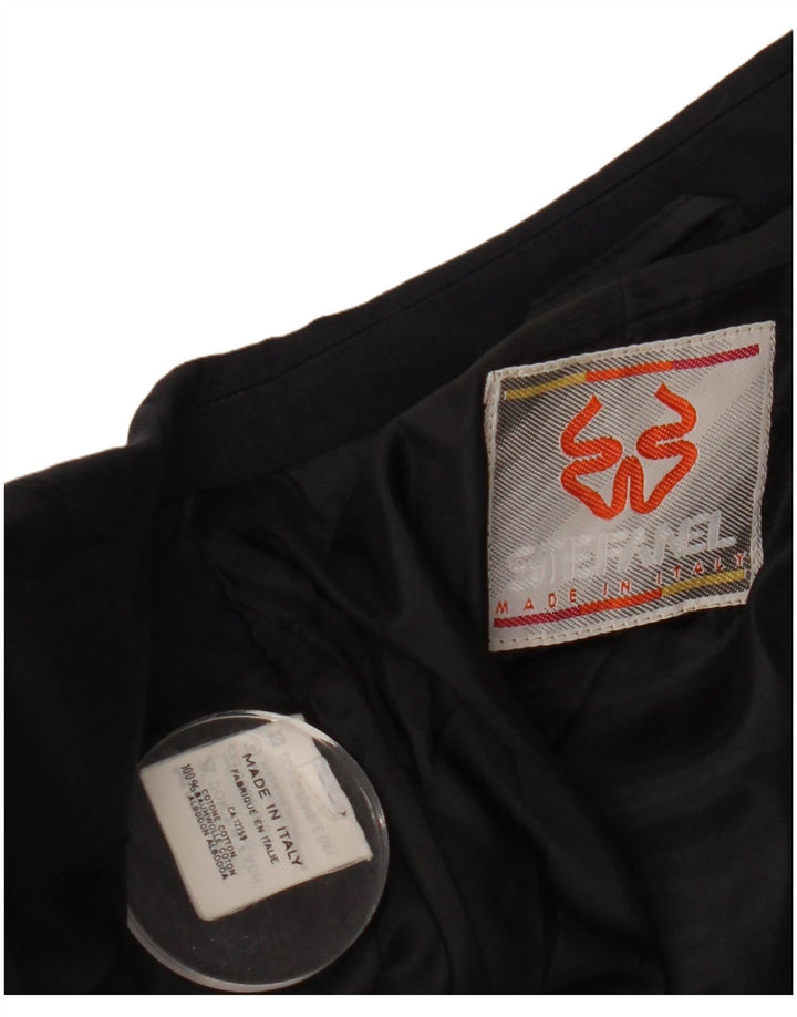 Stefanel Mens 2 Button Blazer Jacket UK 38 Medium Navy Blue Cotton