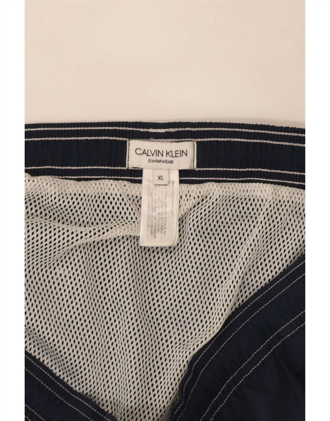 Calvin Klein Mens Swimming Shorts XL Navy Blue Polyester
