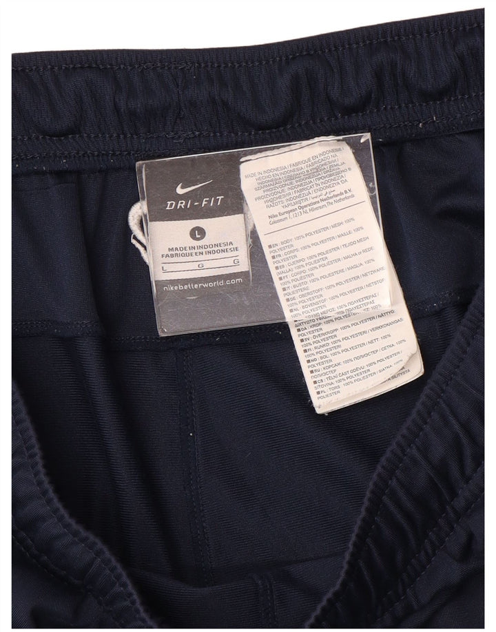 Nike Mens HELLAS VERONA Sport Shorts Large Navy Blue Polyester