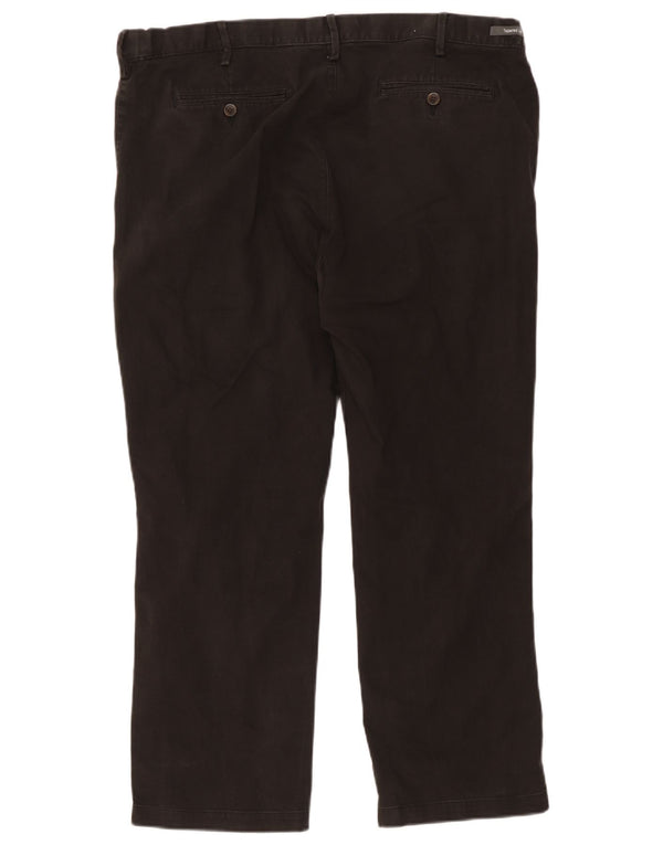 Marks & Spencer Mens Tapered Chino Trousers W42 L29 Black Cotton
