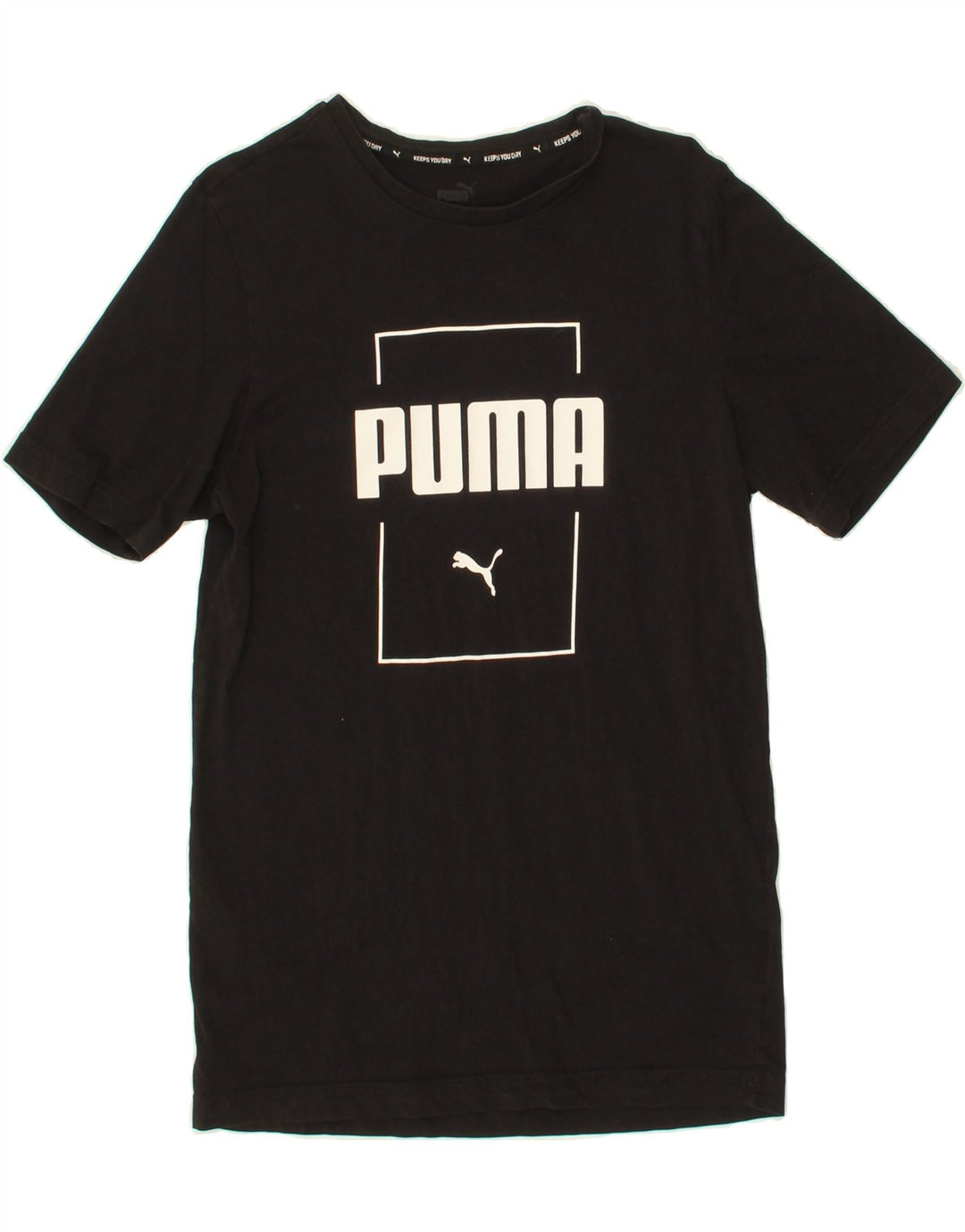 PUMA Mens Graphic T-Shirt Top Small Black Cotton Vintage Puma and Second-Hand Puma from Messina Hembry 
