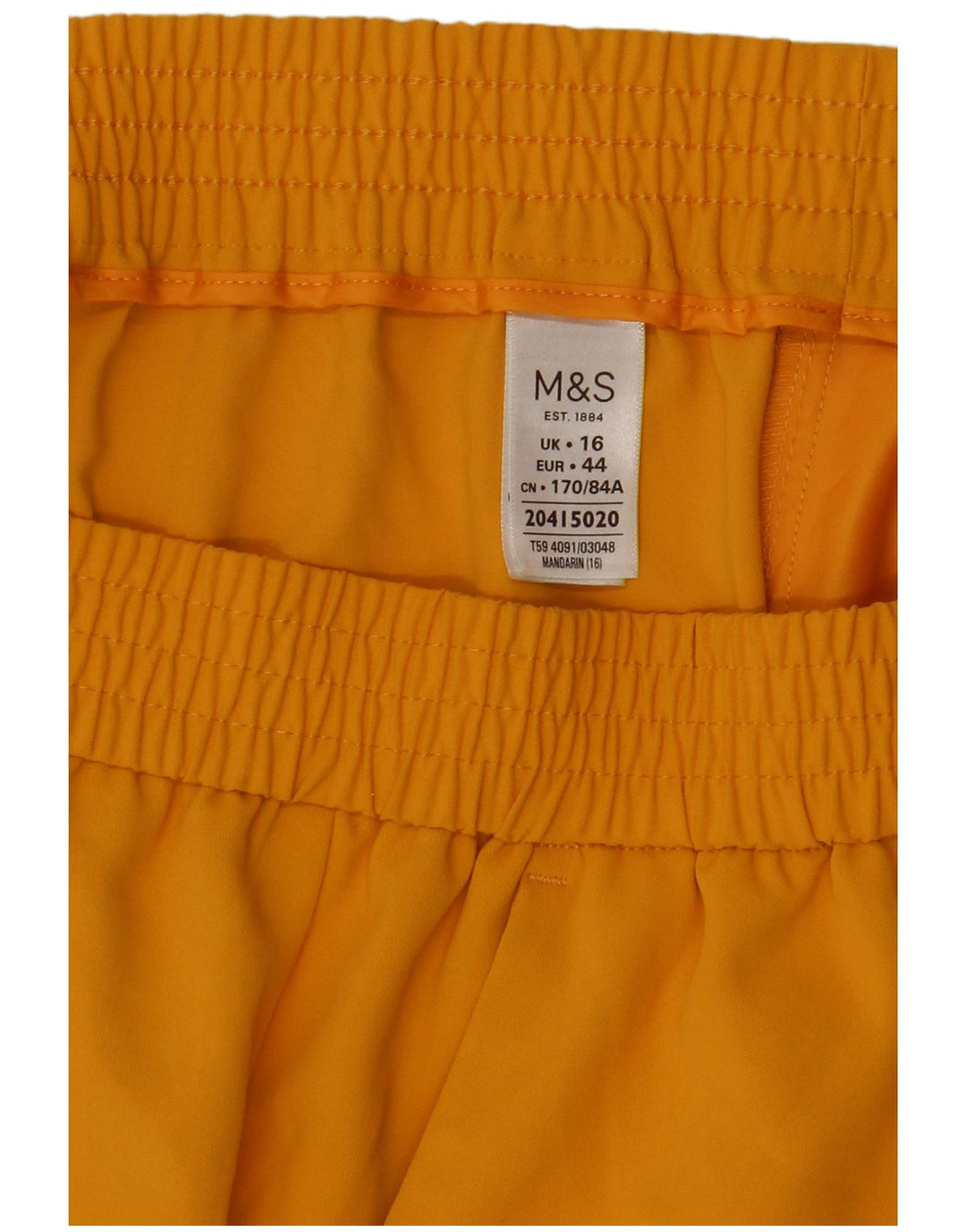 Marks & Spencer Womens Straight Skirt UK 16 Large W34 Yellow Polyester