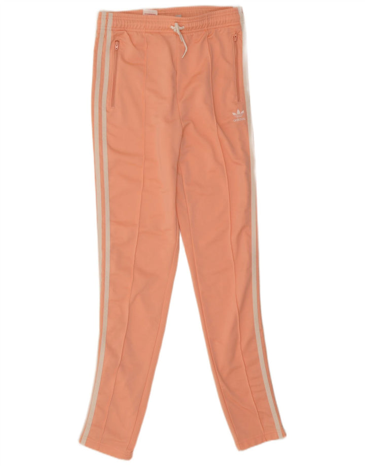 Adidas Girls Tracksuit Trousers 14-15 Years Orange Polyester
