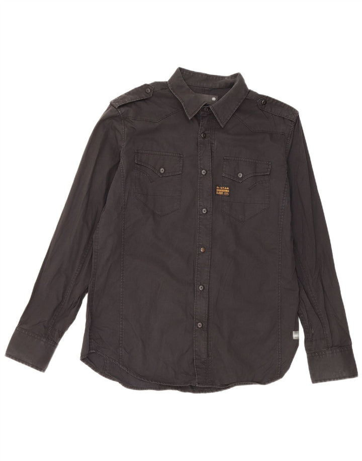 G-Star Mens Military Shirt Large Black Cotton