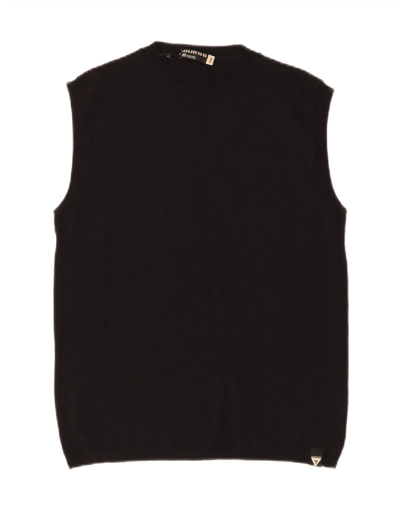 GUESS Womens Vest Tank Top UK 14 Large Black Polyacrylic Vintage Guess and Second-Hand Guess from Messina Hembry 