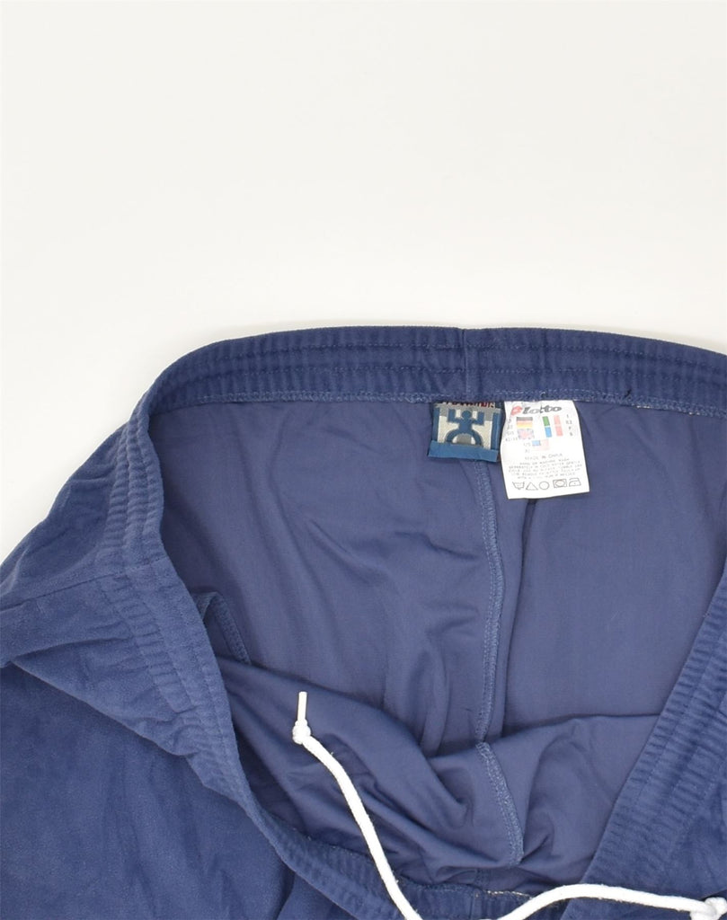 LOTTO Mens Fleece Tracksuit Trousers UK 42/44 Large Blue Polyester | Vintage Lotto | Thrift | Second-Hand Lotto | Used Clothing | Messina Hembry 